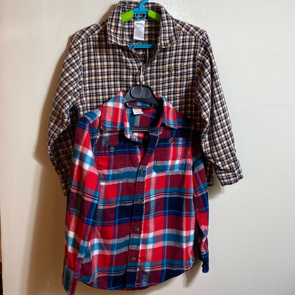 Gymboree Lot of 2 plaid shirts